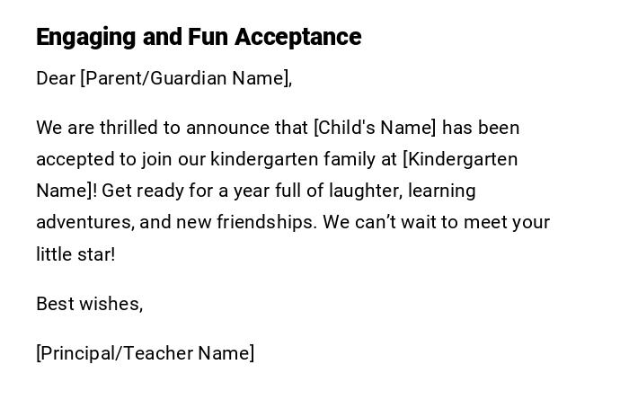 Engaging and Fun Acceptance