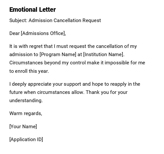 Emotional Letter