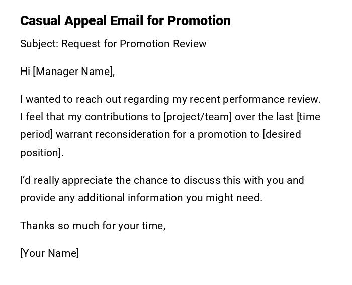 Casual Appeal Email for Promotion Casual Appeal Email for Promotion