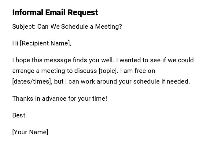 Informal Email Request