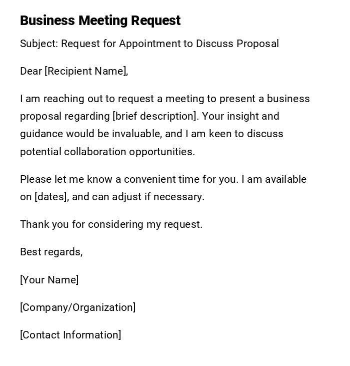 Business Meeting Request