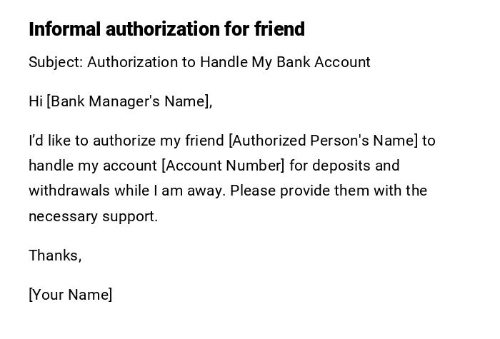Informal authorization for friend