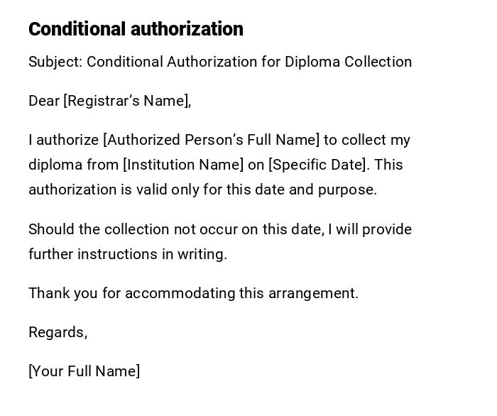 Conditional authorization