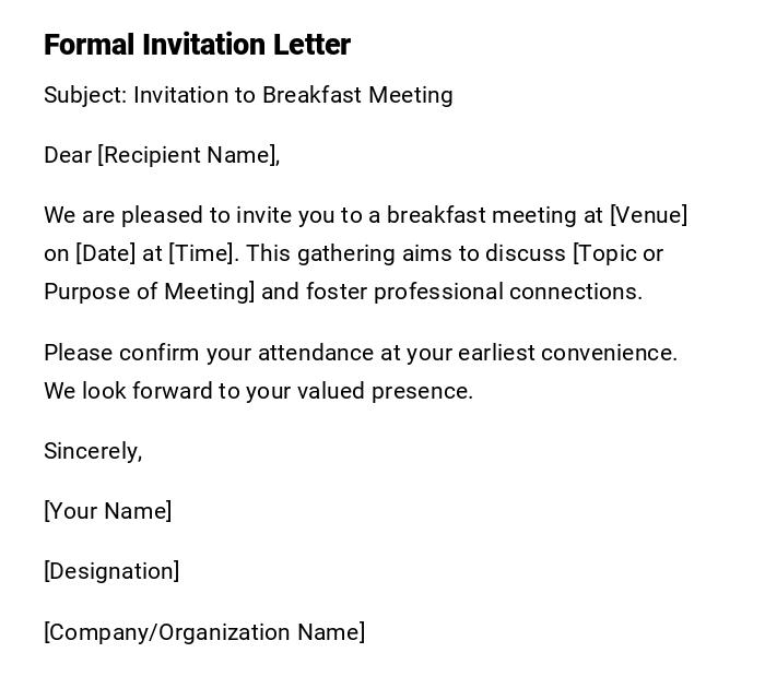 Formal Invitation Letter Formal Invitation Letter