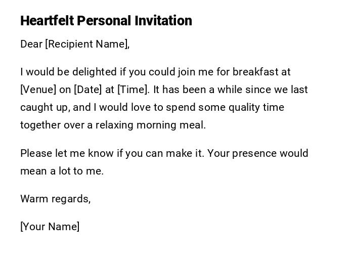 Heartfelt Personal Invitation Heartfelt Personal Invitation
