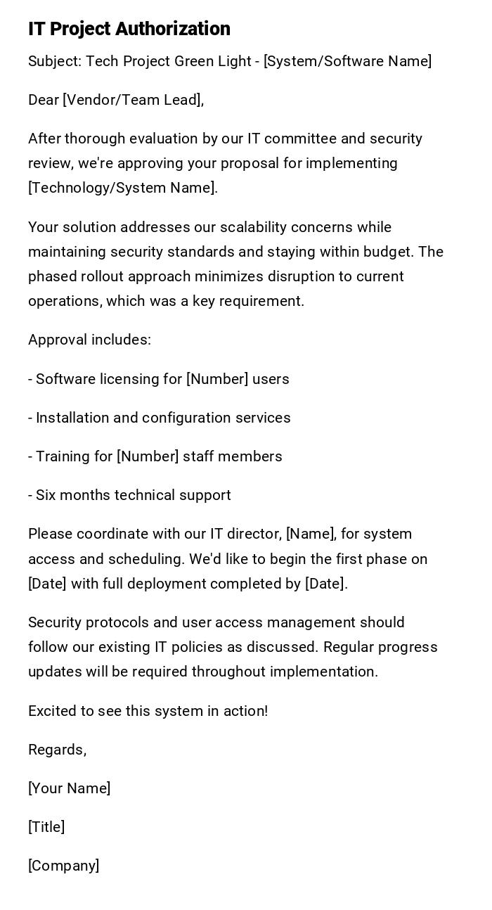IT Project Authorization
