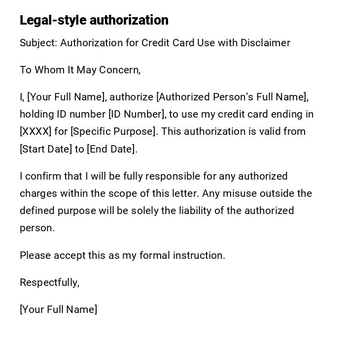 Legal-style authorization Legal-style authorization