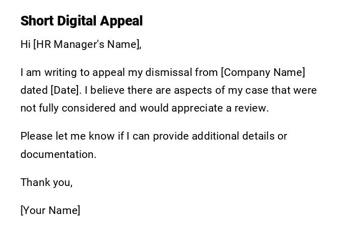 Short Digital Appeal Short Digital Appeal