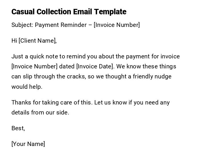 Casual Collection Email Template Casual Collection Email Template