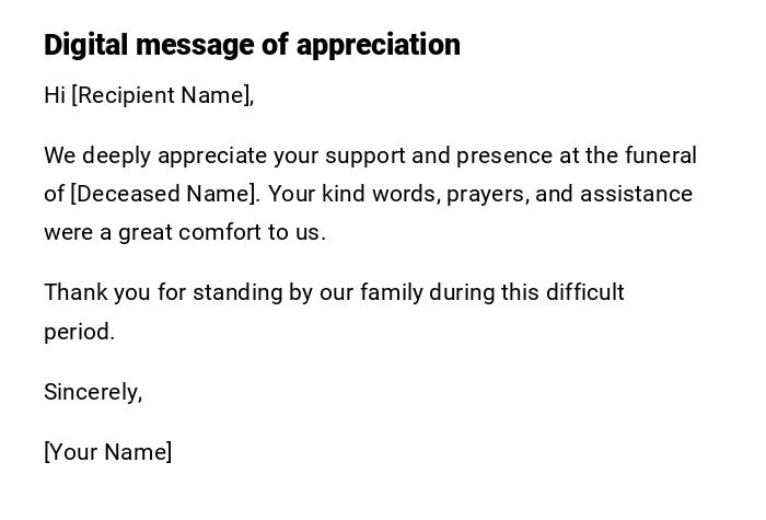 Digital message of appreciation Digital message of appreciation