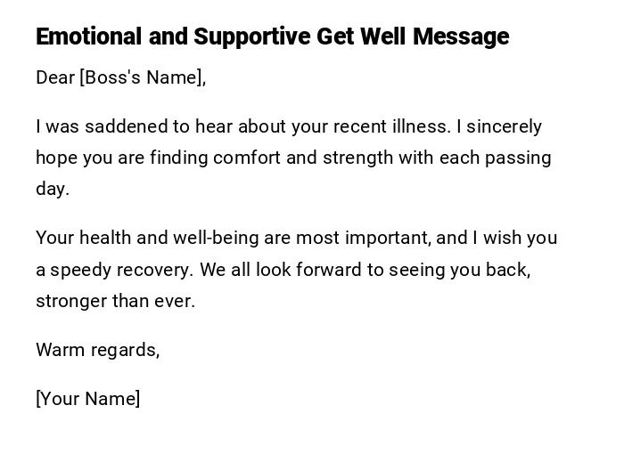 Emotional and Supportive Get Well Message Emotional and Supportive Get Well Message