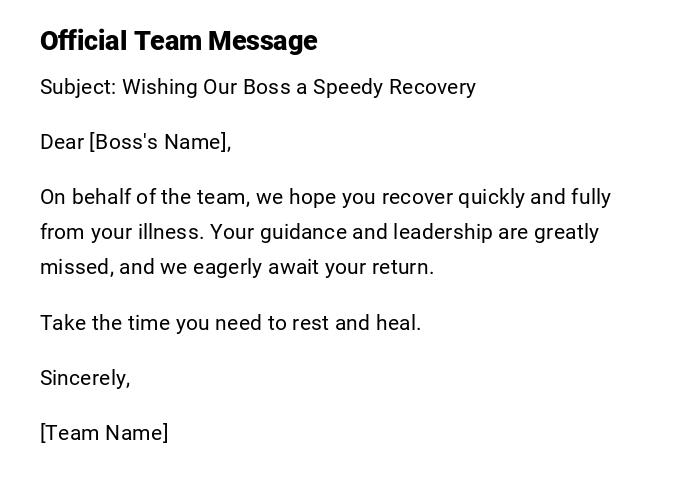 Official Team Message Official Team Message