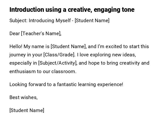 Introduction using a creative, engaging tone Introduction using a creative, engaging tone