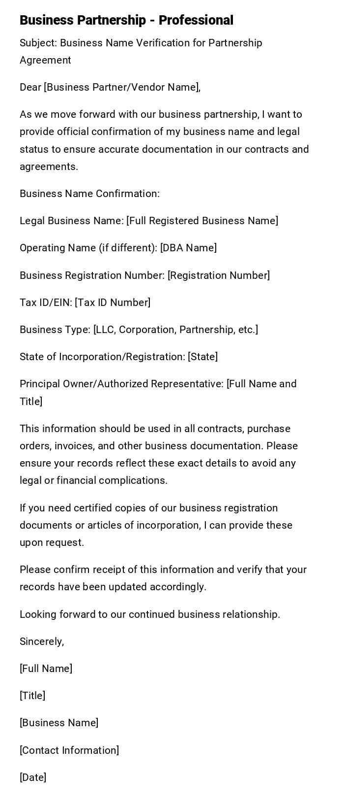 Business Partnership - Professional Business Partnership - Professional