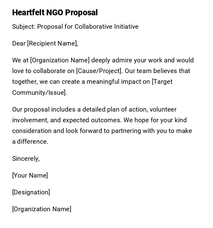Heartfelt NGO Proposal