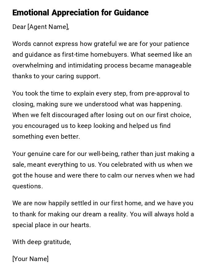 Emotional Appreciation for Guidance Emotional Appreciation for Guidance