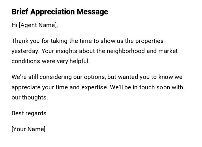 Brief Appreciation Message Brief Appreciation Message