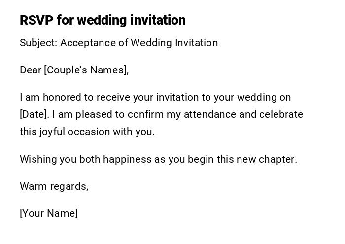 RSVP for wedding invitation RSVP for wedding invitation