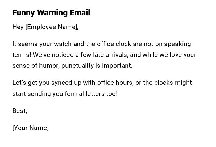 Funny Warning Email Funny Warning Email