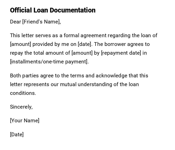 Official Loan Documentation Official Loan Documentation