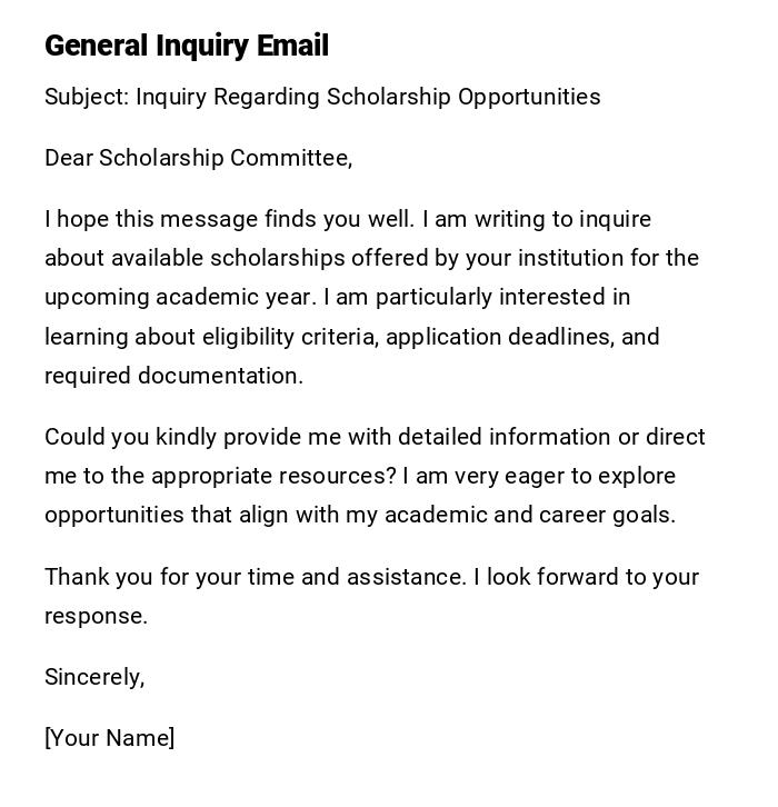 General Inquiry Email General Inquiry Email