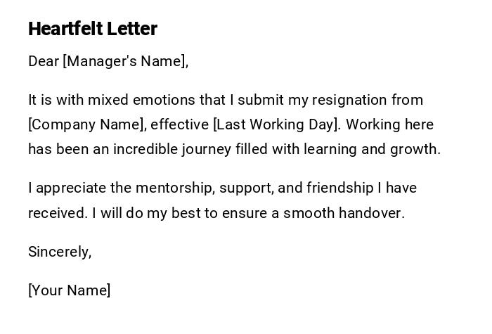 Heartfelt Letter Heartfelt Letter
