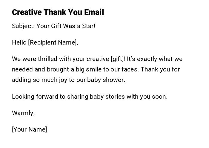 Creative Thank You Email Creative Thank You Email