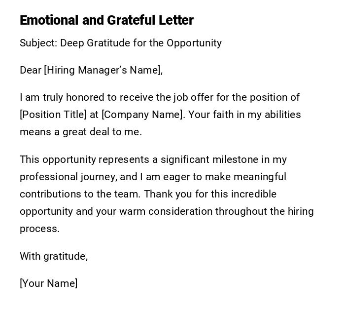 Emotional and Grateful Letter Emotional and Grateful Letter