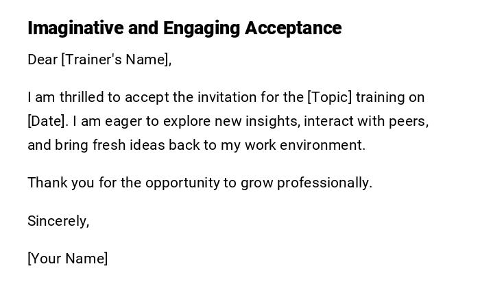 Imaginative and Engaging Acceptance Imaginative and Engaging Acceptance
